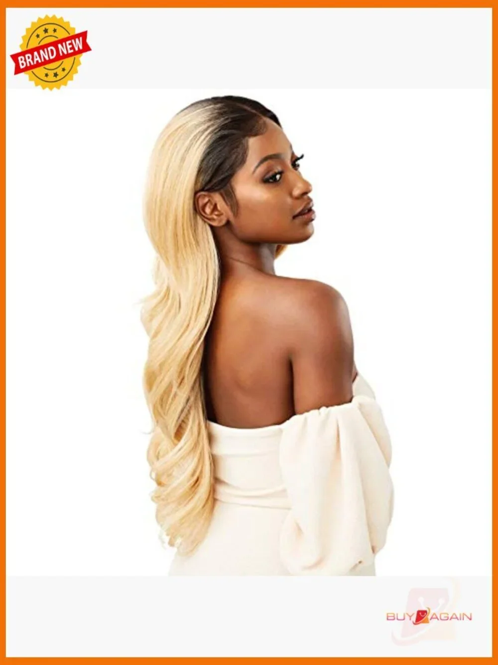 Lace Front Wig with Pre-Plucked Hairline, Heat Resistant Wavy Hair, 180%
